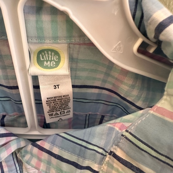 3T Plaid Button Down Collared Toddler Kids Long Sleeve Shirt - Picture 4 of 5